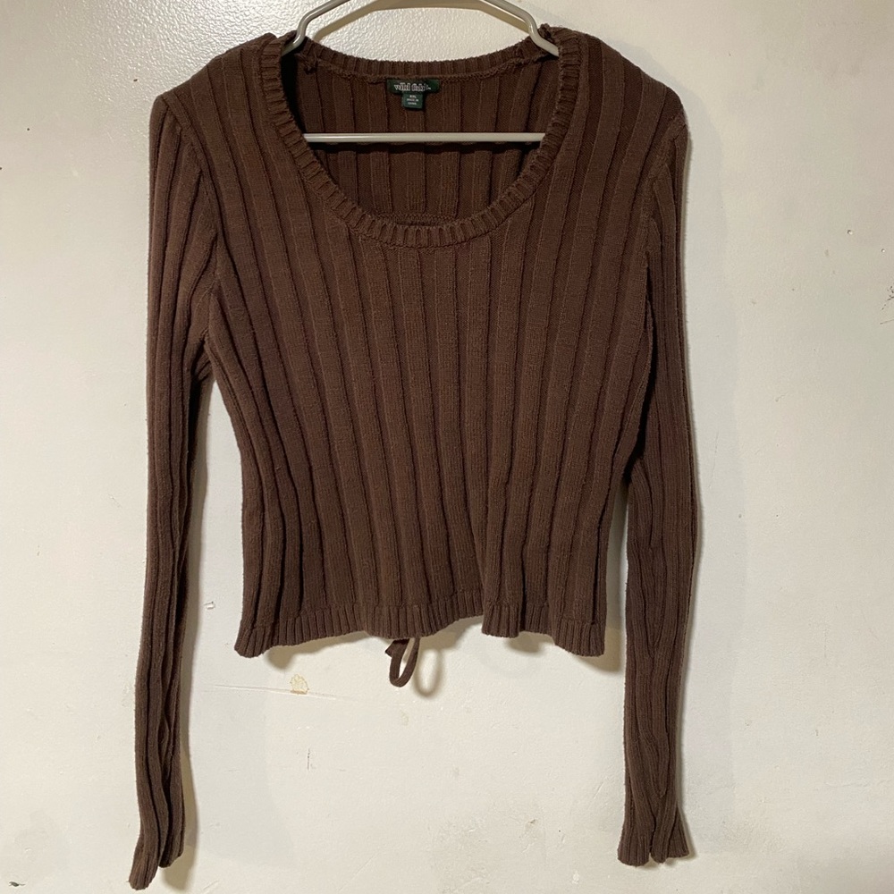 Long sleeve knitted shirt